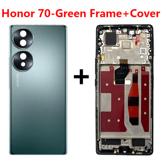 6.67'' OLED For Huawei Honor 70 Display For Honor 70 FNE-AN00 FNE-NX9 LCD Display with Frame Touch Screen Digitizer 100% Tested: Yellow Green