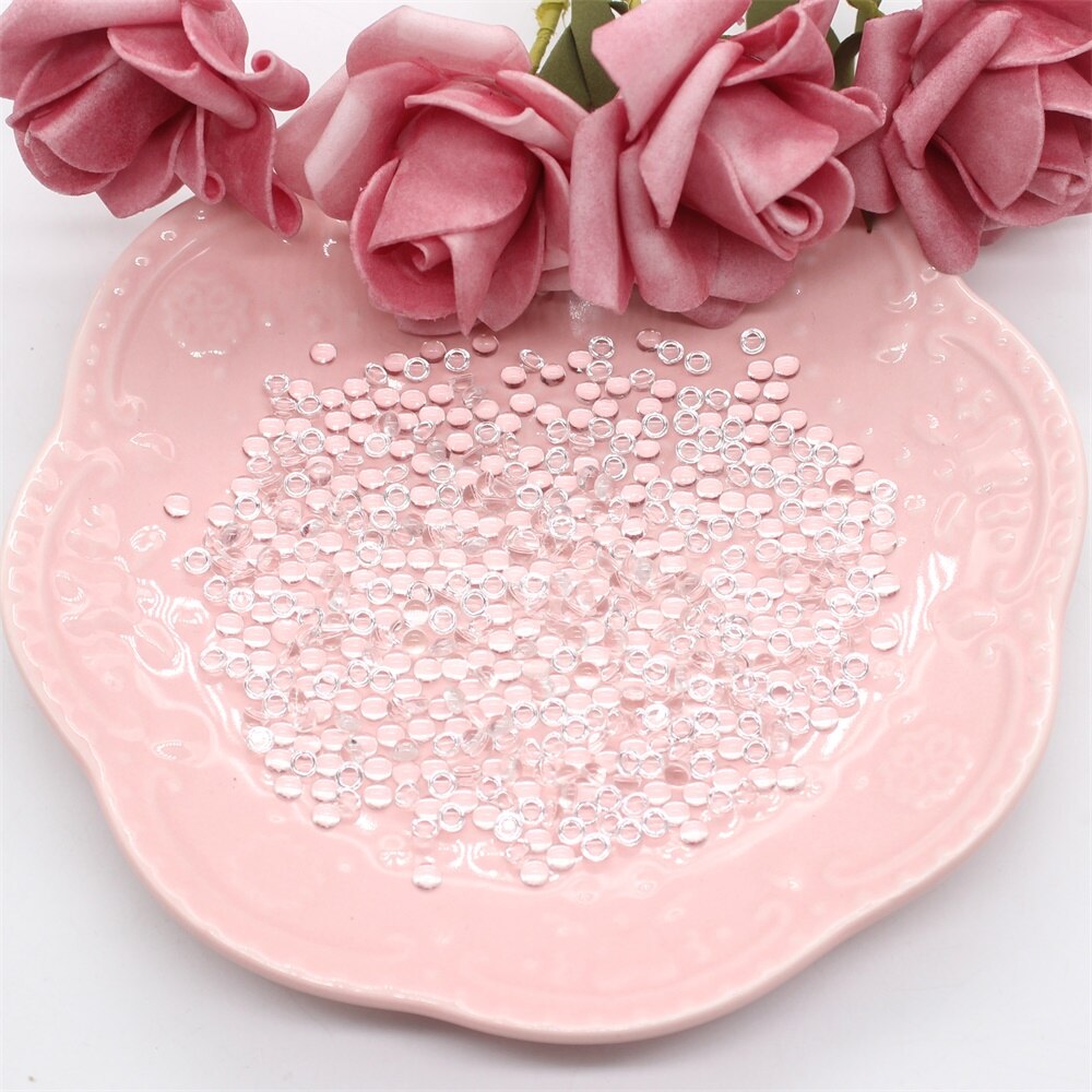 KSCRAFT Simulation goutte d'eau goutte d'eau gouttelettes pierres pour papier kraft pour travaux pratiques fabrication de cartes accessoires de décoration Scrapbooking: 4mm