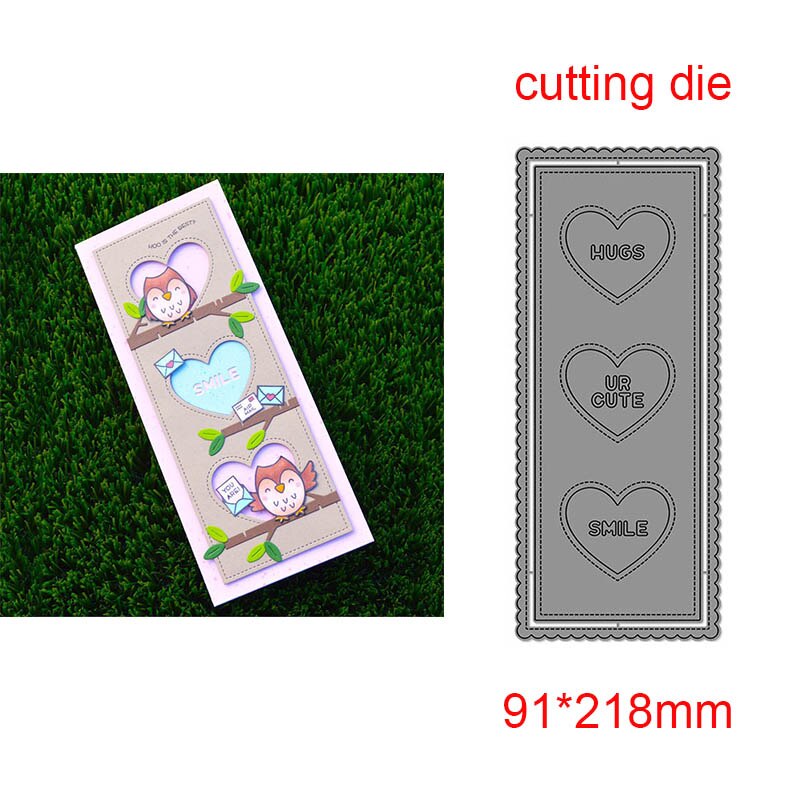 Heart Envelope Box Metal Cutting Dies&Cordinating Stamps For Scrapbooking Craft Die Cut Card Making Embossing Stencil 05: 7 / Only cutting die