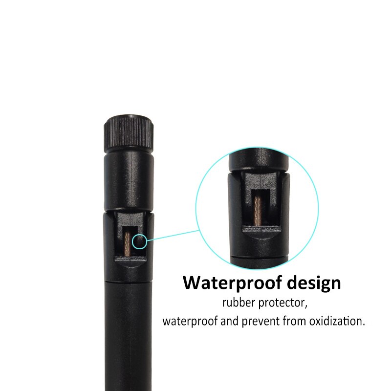 2pcs 433Mhz Antenna 5dbi GSM 433 IOT RP-SMA Connector Rubber waterproof Lorawan antenna+ IPX to SMA Male Extension Pigtail Cable