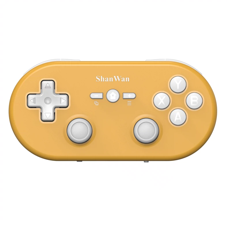 ShanWan-Mini manette de jeu sans fil Bluetooth Q37, micro contrôleur de jeu, Hall, double bascule, convient pour Android, IOS, PC, , 2025: WHITE