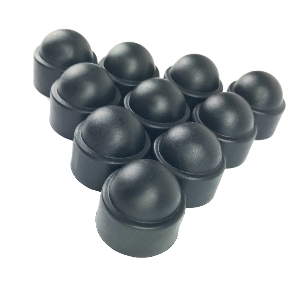 Black 10Pcs 25mm Plastic M12 Car Wheel Nut Screw Cover Rim Bolt Cap Hexagonal