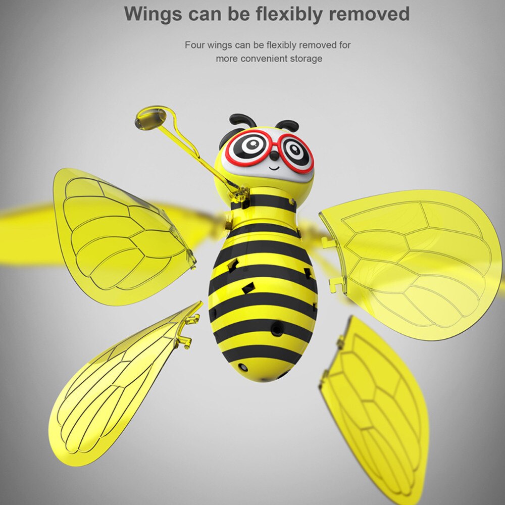 Remote control aircraft TOP Electric Infrared Sensor Bee Flying Toys Hand-Controlled Helicopter LED Light 6.4