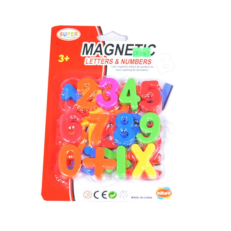 3D Letters And Numbers Baby Kids Early Education Magnetic Toy Colorful Alphabet Whiteboard Teaching Fridge Magnets Learning: 123-26PCS