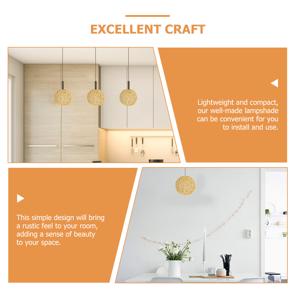 Lampenkap Rustieke Lampenkappen Stijl Eenvoudig Voor Plafond Restaurant Cover Geweven Gloeilampen