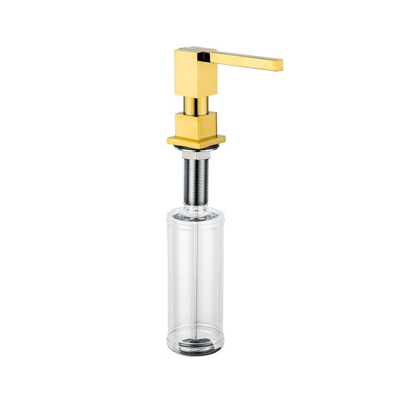 GAPPO Liquid Soap Dispenser Brass Deck Mounted Kitchen Soap Dispensers Square Counter top Dispenser