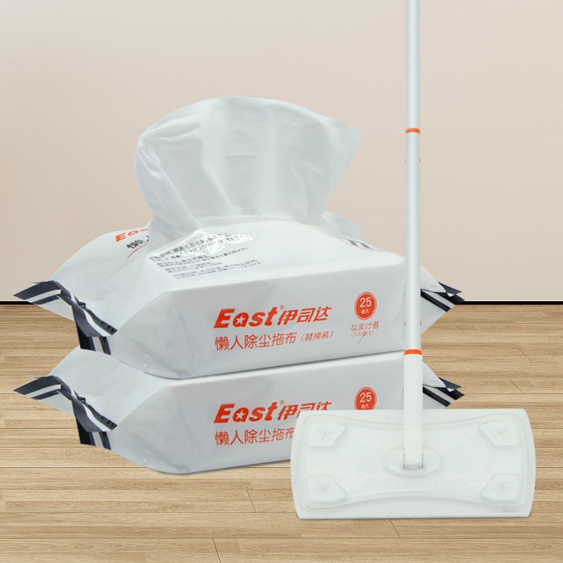 East Disposable Electrostatic Dust Removal Mop 360 Rotating Wash-free Non-woven Floor Pet hair Dry Cleaning Mops