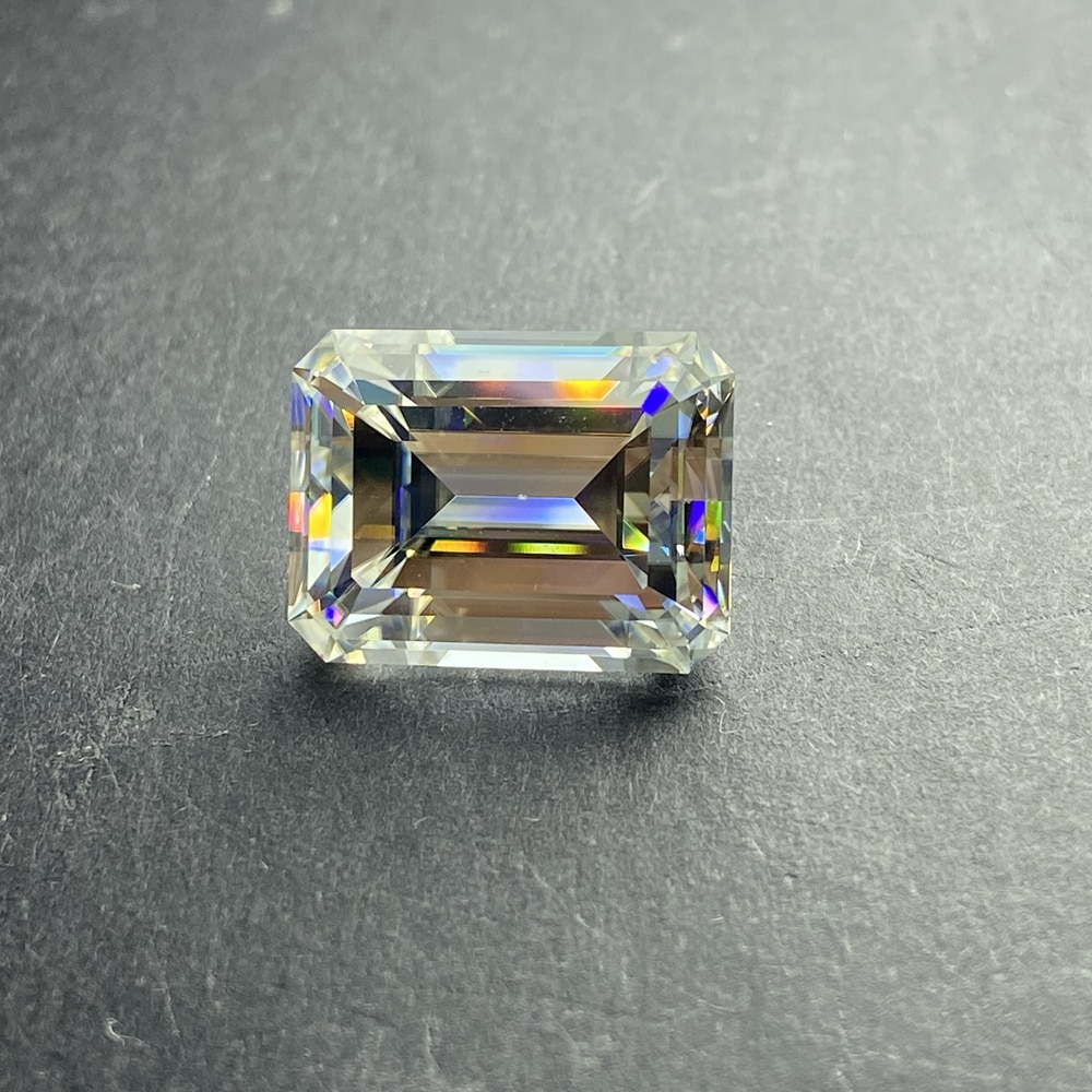 3*5mm esmeralda corte 0.27 quilates branco vvs1 d laboratório criado diamante moissanite pedra solta moissanite anel de diamante jóias