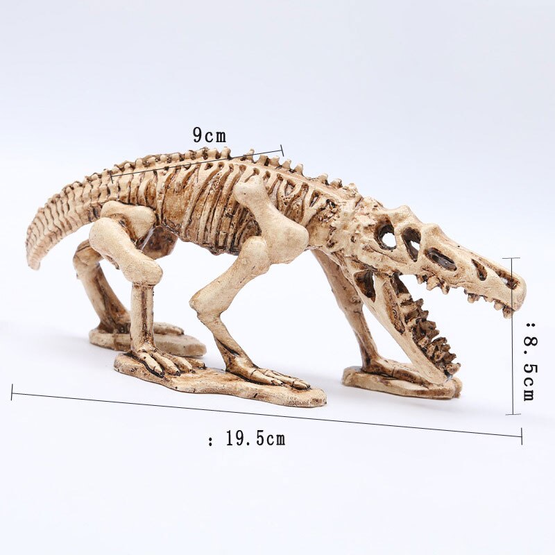 Simulatie Mini Dinosaurus Skelet Sculptuur Aquarium Landschap Decoratie Ornament Hars Dinosaurus Fossiel Decoratie Standbeeld Speelgoed
