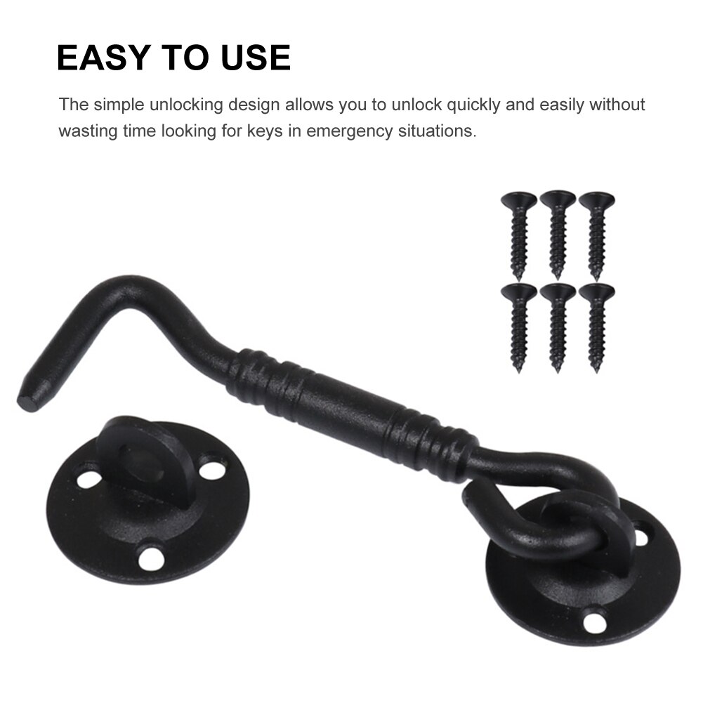 4inch Bedroom Stainless Steel Cabin Garage Barn Door Lock Hook Eye Latch Rustic