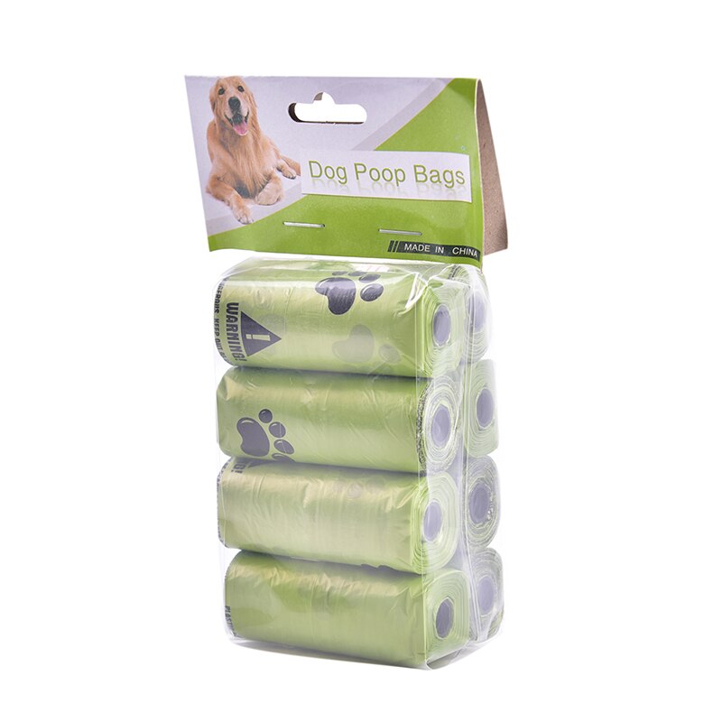 Degradable Dog Poop Bags Earth-Friendly Pet Green Waste Bags Doggy Puppy Poop Waste Bag Pet Product: 8 rolls 120pcs bags