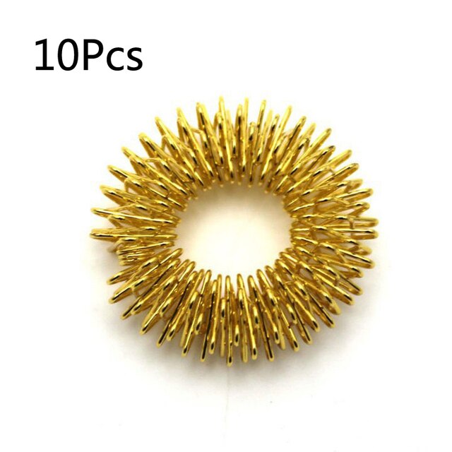Neue Mini Finger Massage Ring goldene Finger Ring Massagegerät: 10Stck