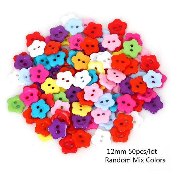 50-100PCS Random Mixed Decorative Buttons Lovely Conveyance Double Holes Mix Sewing Wooden Plastic Buttons Flatblck Scrapbooking: 12mm 50pcs