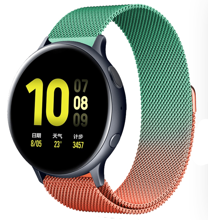 Correa de bucle milanés para garmin vivoactive 5 Denver sw360 DW reemplazo 20mm 22mm pulsera correa de reloj Amazfit MOTO Universal: Verde militar / 13 mm