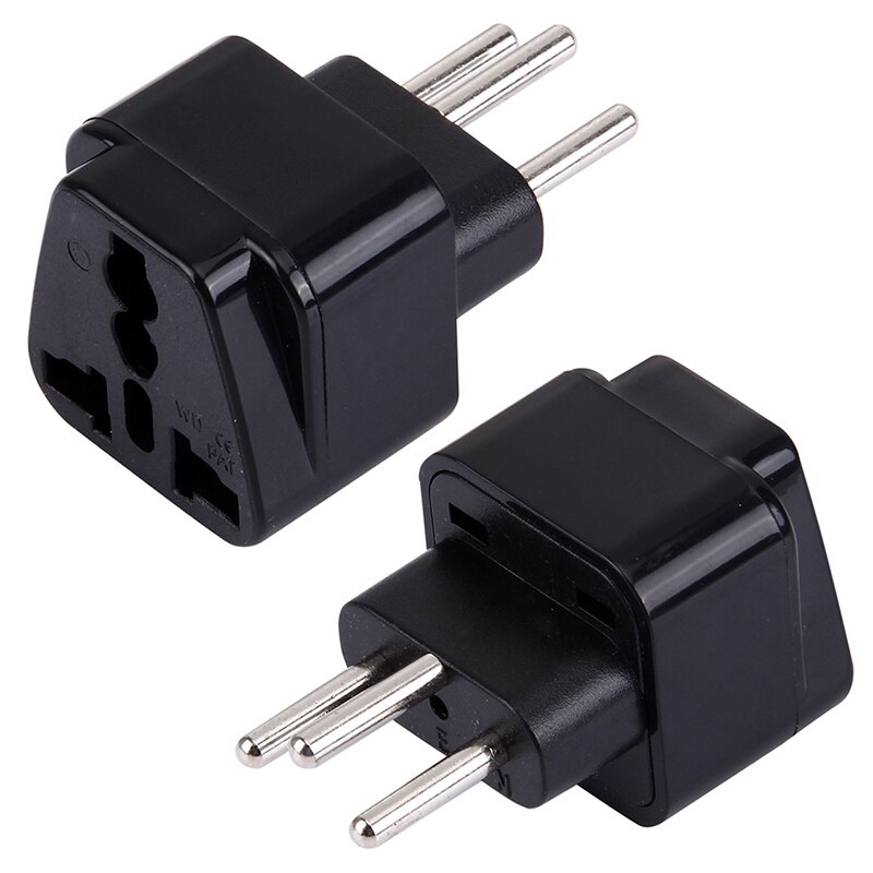 Universal Uk/Us/Eu Naar Zwitserland Zwitserse Stekker Travel Adapter Converter: Black