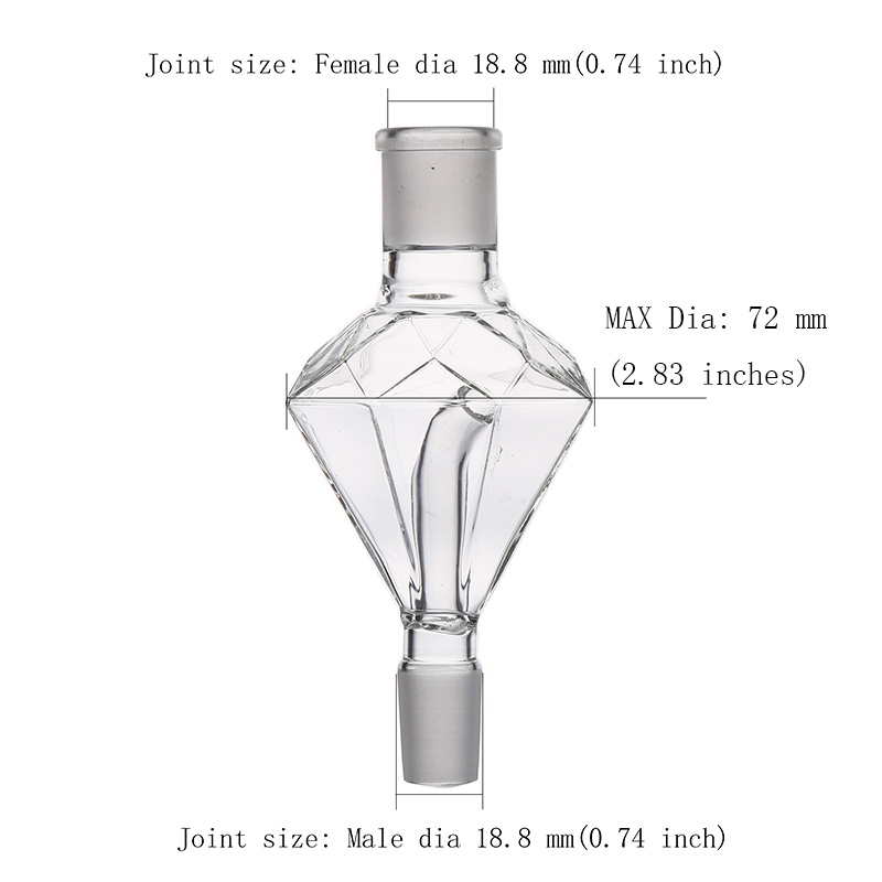 Doppelwandiger 18,8 mm Totenkopf-Melasse-Fänger aus Metall, Shisha-Wasserpfeifen-Anschluss, Narguile, klare Farbe, verschiedene Entwürfe erhältlich: violett