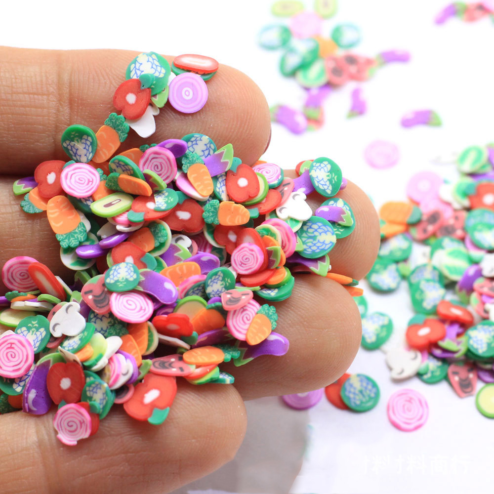 50g/lot Colorful 3D Fruit Vegetable Slice Fimo Pol... – Grandado