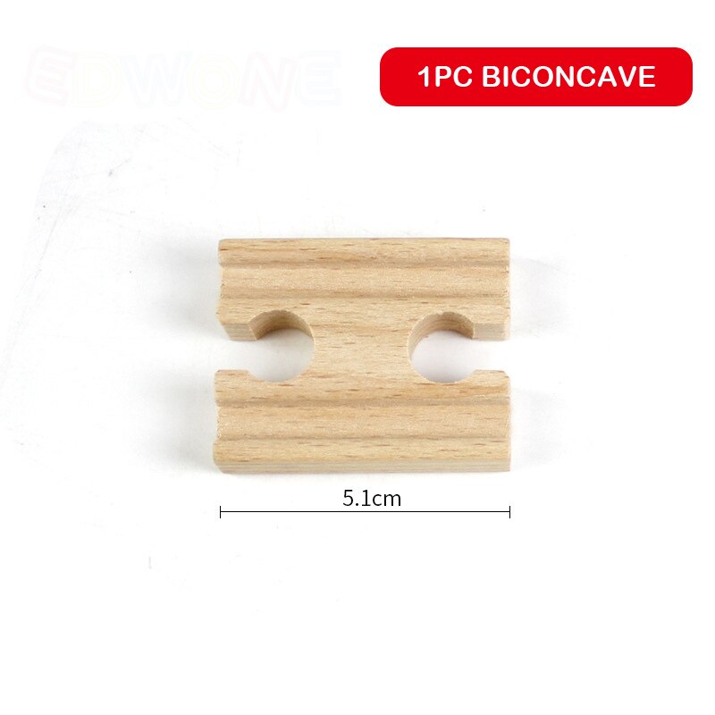 Wooden Train Track Accessories Beech Wood Train Railway Parts Straight Curve Tracks Fit Thomas Biro Train Toys for Kids: biconcave