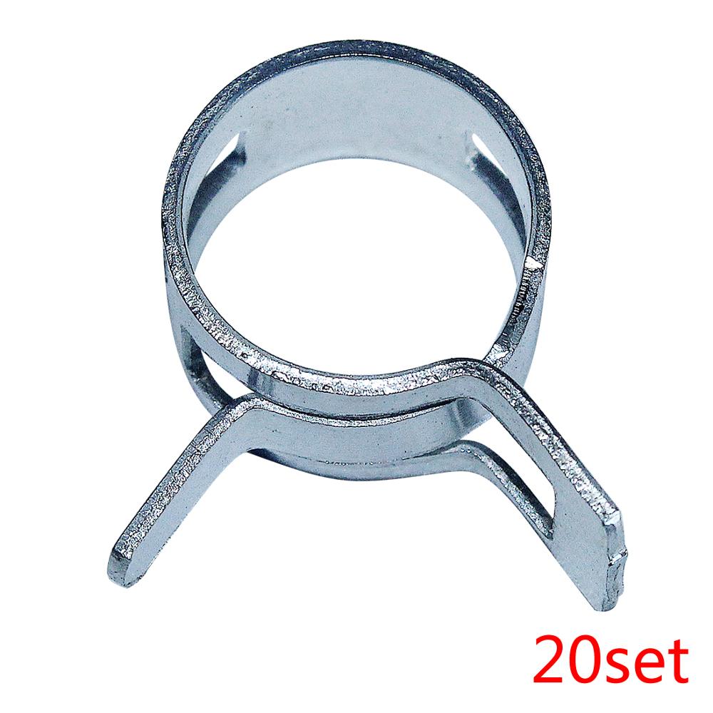 20 x Spring Clip Action Fuel Hose Line Clamps Fastener Diameter 12mm , Width 8mm