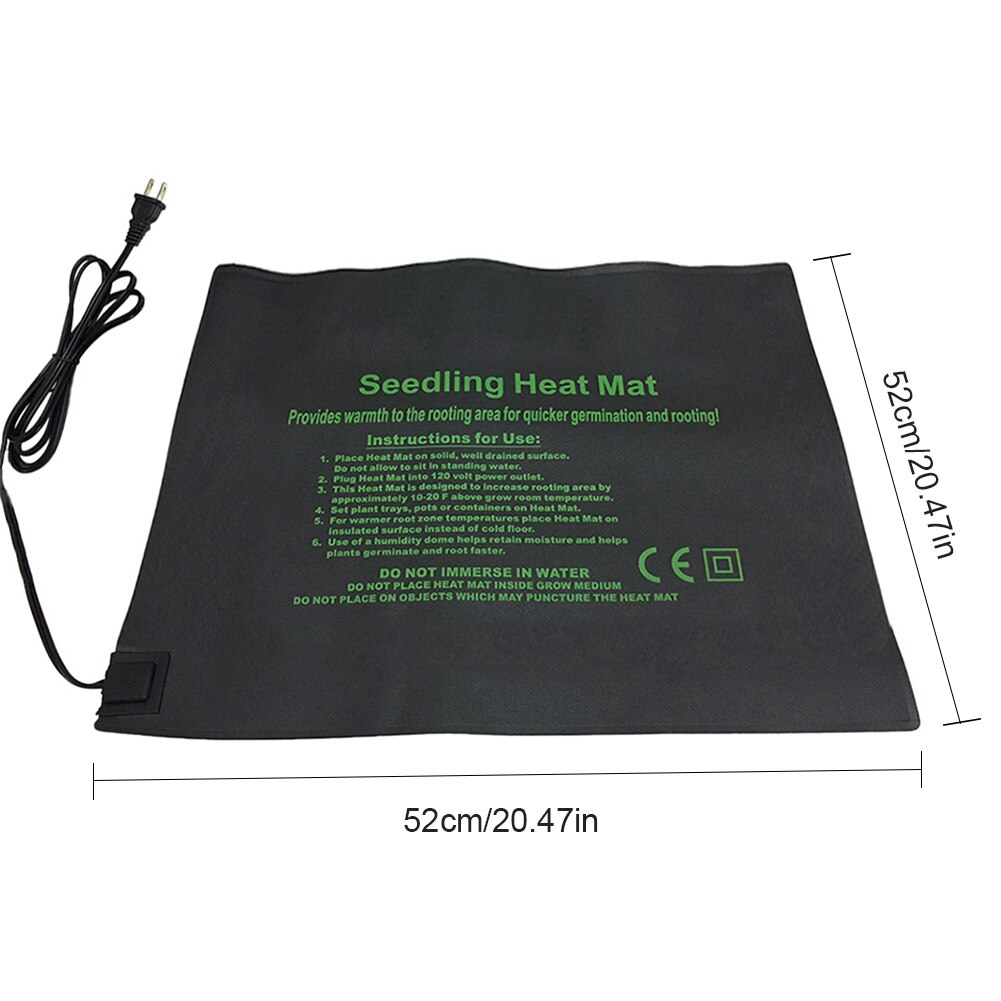 Seedling Heating Mat Waterproof Electric Blanket Plant Seed Germination Clone Starter Pad Garden Supplies 52 X 52CM