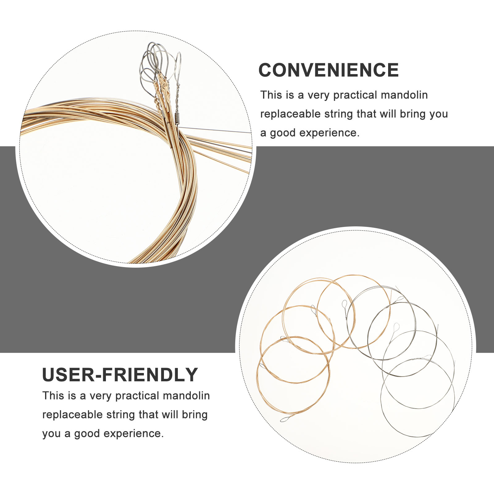 8 Stuks Professionele Mandoline Vervanging Strings Praktische Mandoline Snaren