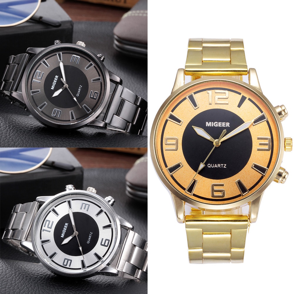 Luxury Watches Men Man Stainless Steel Montre Wristwatch Reloj Hombre Analog Alloy Quartz Watch Relogio Masculino