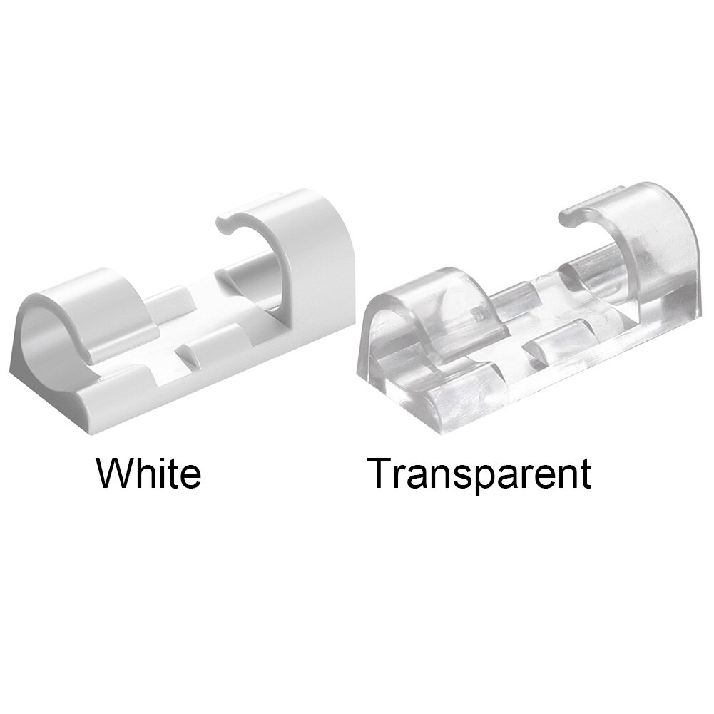 Space Saving Desk Fasteners Wall Office Fixed Multi-Purpose Management Cable Clip Clamp Self Adhesive Wire Holder Organiser