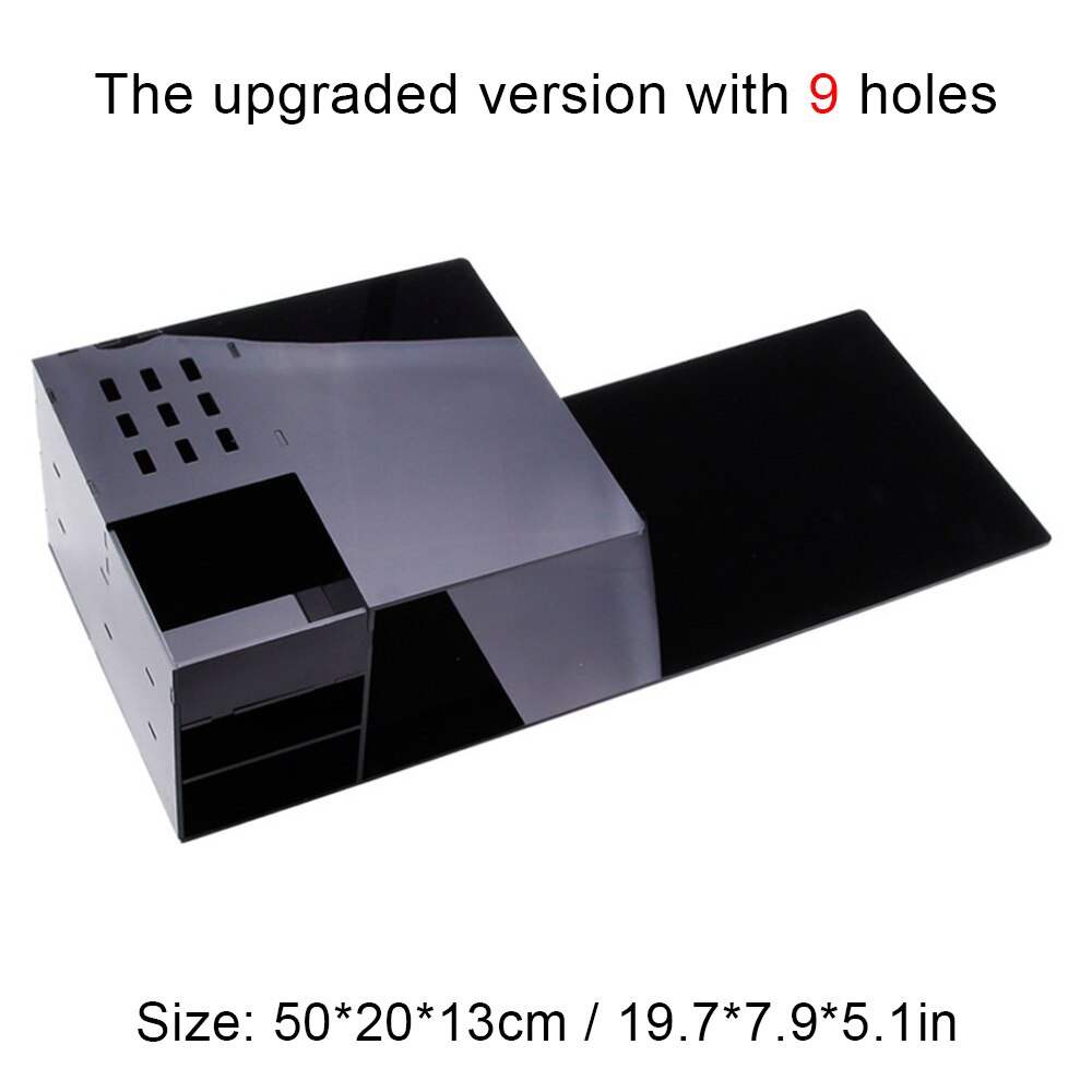 Wimper Extension Kussen Met Acryl Lash Kussen Plank Stand Up Salon Enten Wimpers Kussen Salon Hoofdsteun Neksteun: 9 holes Black Shelf