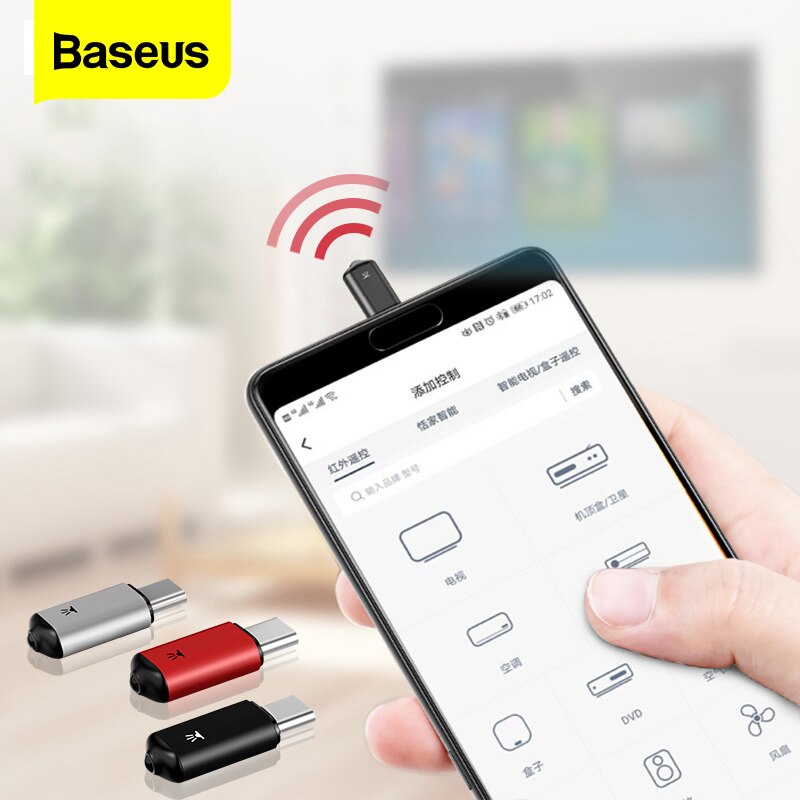 Baseus mini controle remoto universal para samsung lg ar mouse usb tipo c inteligente ir controlador adaptador para android tv aircondition