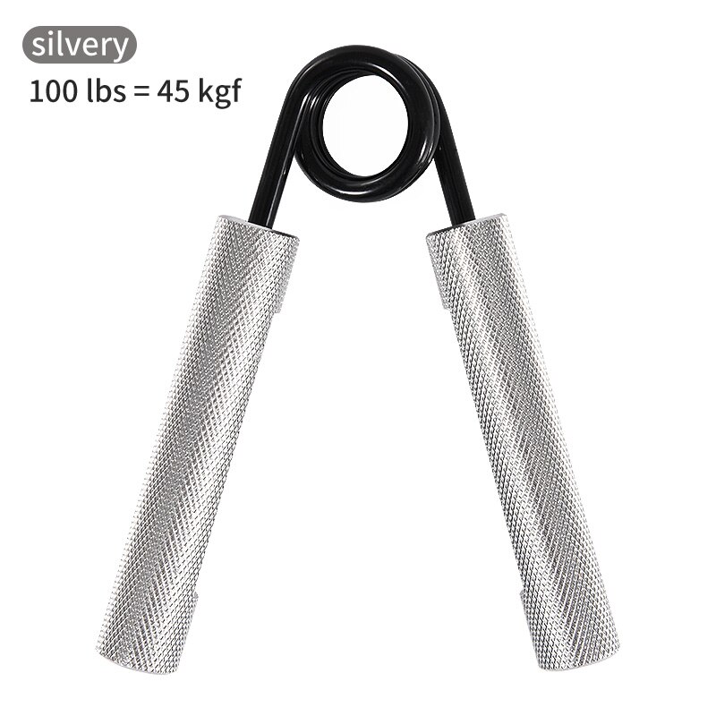 Grepp manlig handrehabilitering träning finger träningsanordning hand styrka finger styrka handled fitness utrustning: Silver -100 kg