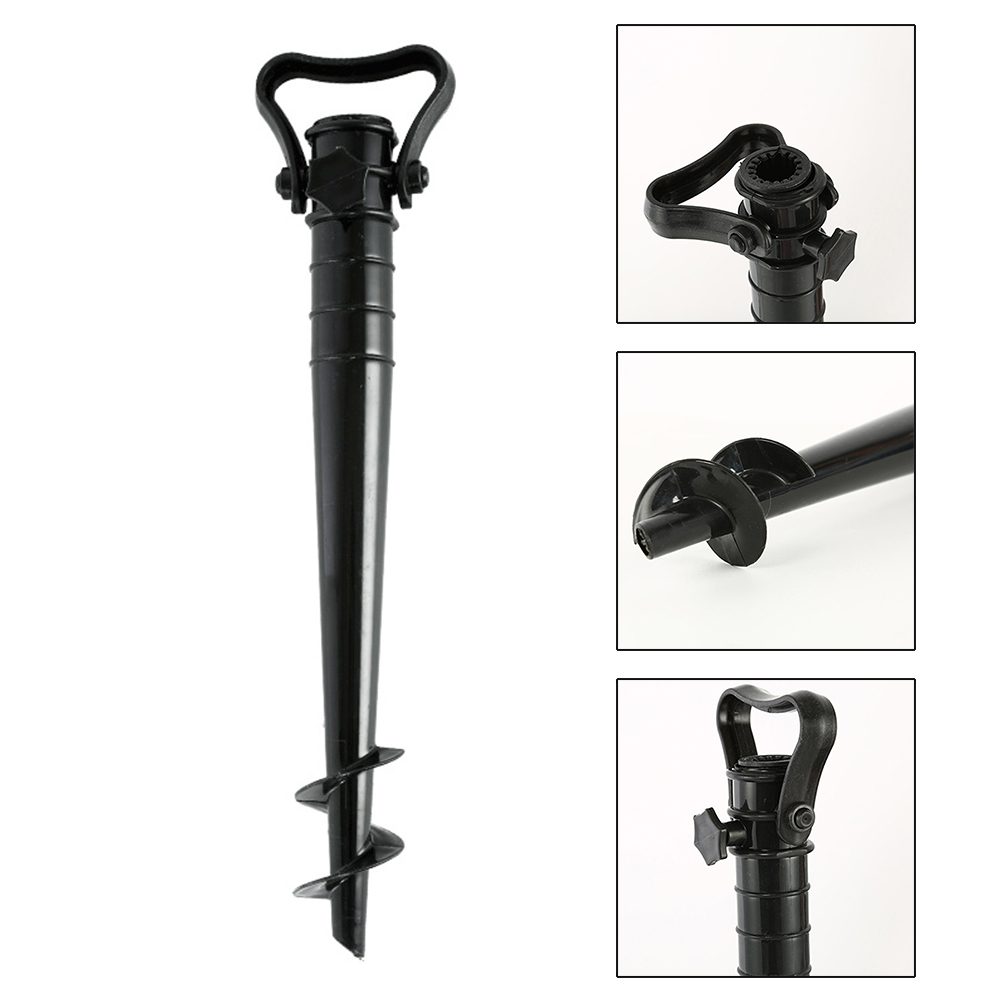 Beach Umbrella Spike Removable Parasol Windproof Fishing Stand Garden Patio Ground Anchor Portable With Handle Outdoor Plastic