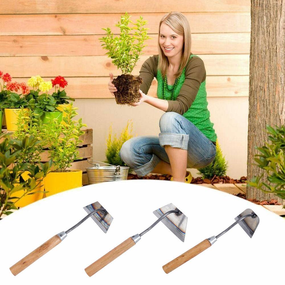 Weeding Sickle Blade Handheld Weeding Tool Wooden Handle Garden Weeder Miniature Hand Hoe Compact