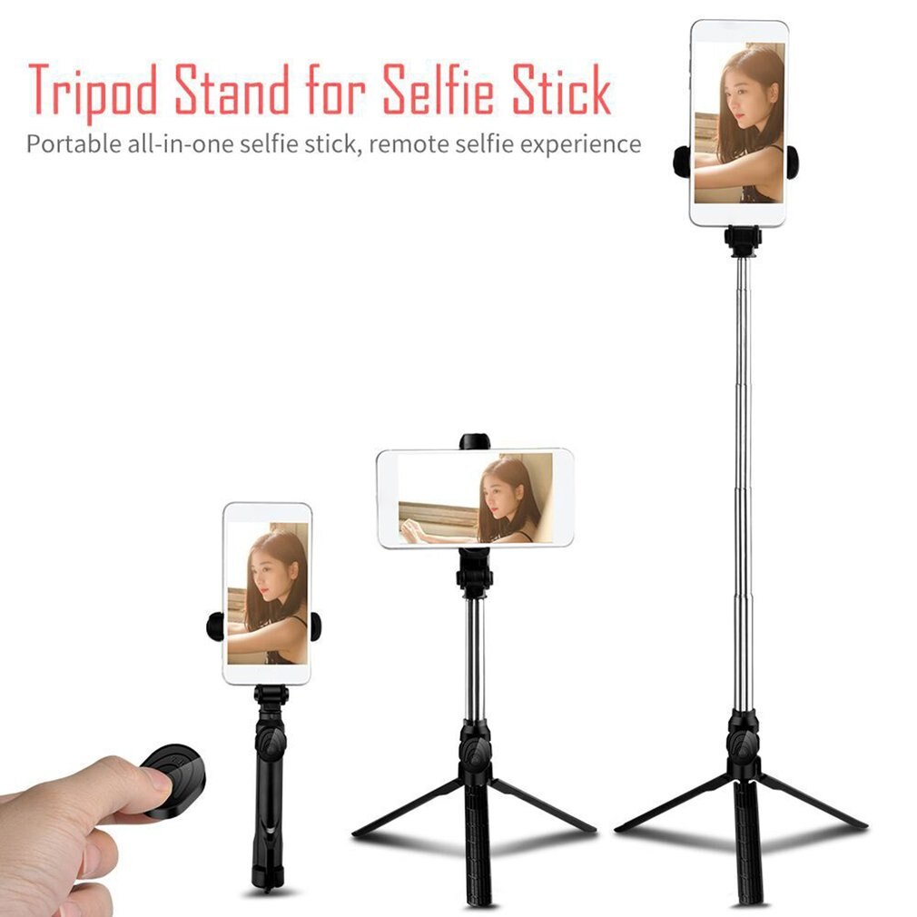 Trépied Selfie bâton téléphone portable Vertical et Horizontal vidéo Selfie bâton poche pliant téléphone pince rotation de 270 degrés