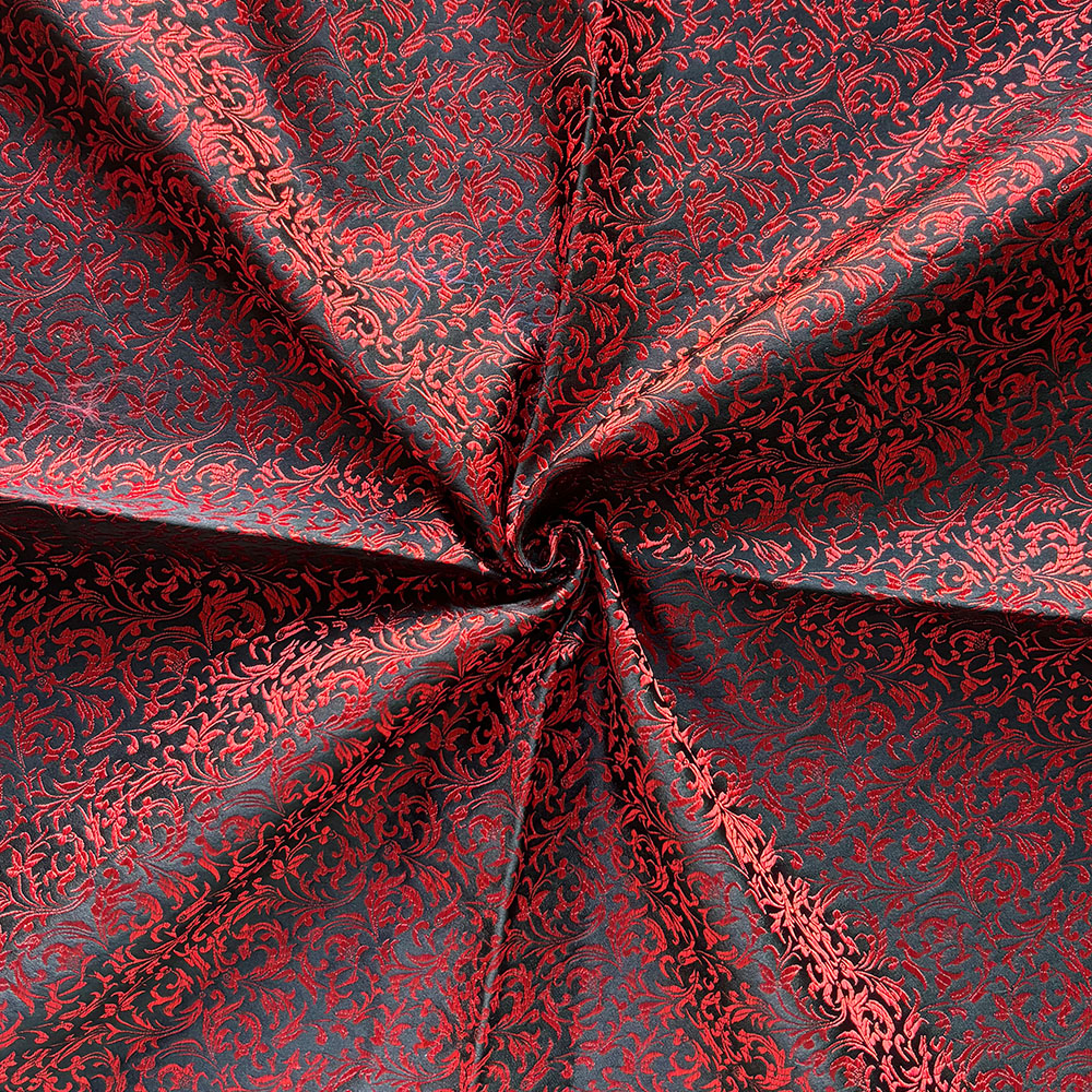 tarwe bloemen stijl damast zijde satijn brokaat jacquard stof kostuum bekleding meubilair gordijn kleding materiaal: 6 Yards / WIT