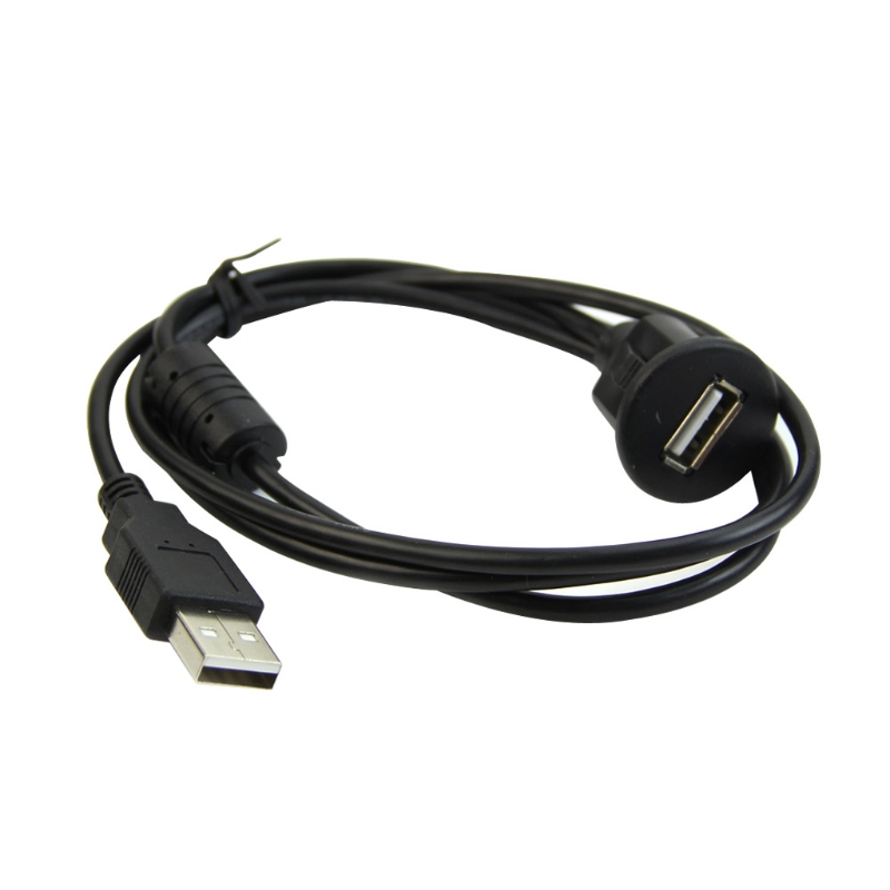 1m bil dashbord monter en hann til en kvinnelig usb 2.0 socket skjøtepanelkabel