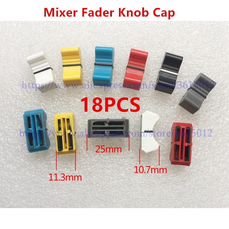 18pcs/lot bore19mm Straight Slide Potentiometer Push Button Mixer Fader Knob Cap For Yamaha Allen & Heath Soundcraft