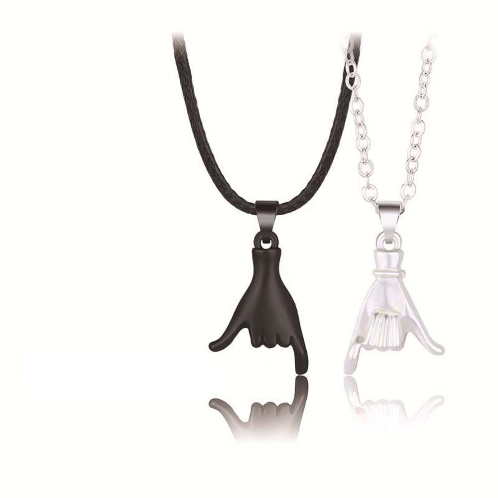 2 Stuks Paar Little Vinger Greep Handen Ketting Bijpassende Lover Promise Magnetische Dolfijn Vriendschap Ketting Valentijnsdag Sieraden: 03