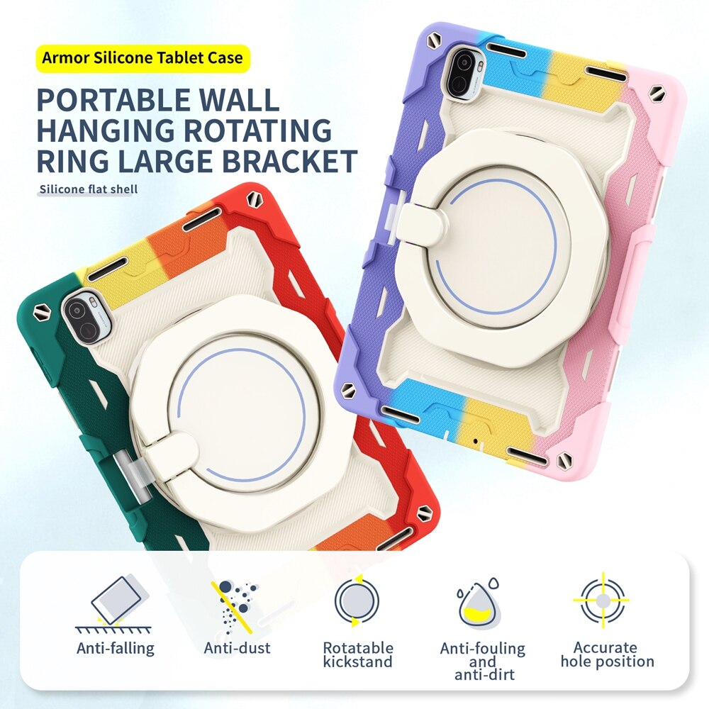 Funda de silicona para Xiaomi Mi Pad 5 MiPad5 Pro, carcasa de 11 pulgadas, , segura para niños, a prueba de golpes, anillo de tracción, soporte para tableta