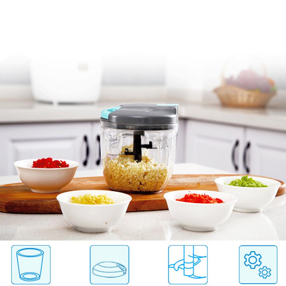 500/900ML Kitchen Powerful Meat Grinder Hand-power Food Chopper Mincer Mixer Blender to Chop Meat Fruit Vegetable Nuts Shredders