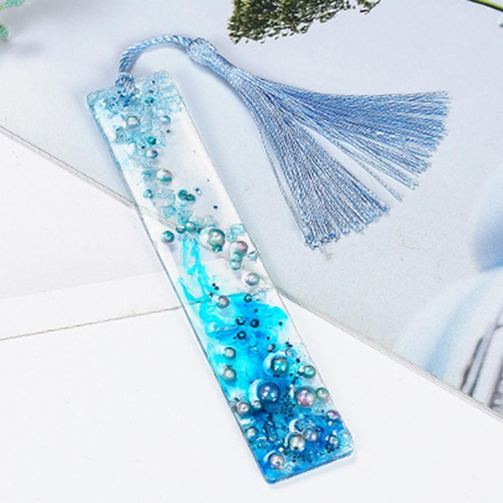 ¡Superventas! marcapáginas rectangulares de silicona, molde de marcapáginas DIY, molde de marcapáginas DIY, joyería de resina epoxi, molde transparente de silicona para manualidades DIY