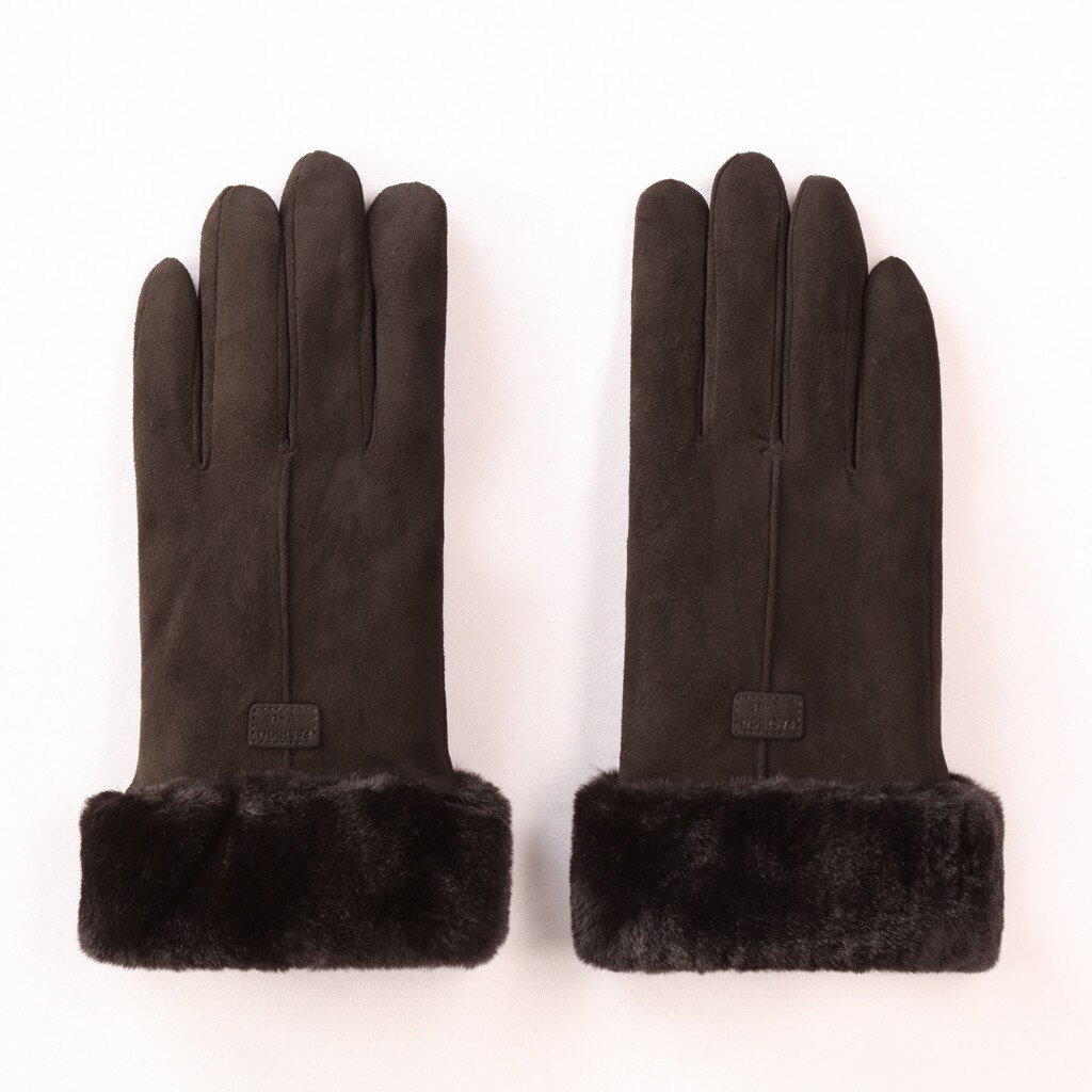 Vrouwen Winter Handschoenen Dames Meisjes Outdoor Warmte Volledige Vinger Gevoerd Rijden Handschoen Bont Wanten Guantes Mujer Перчатки Женские