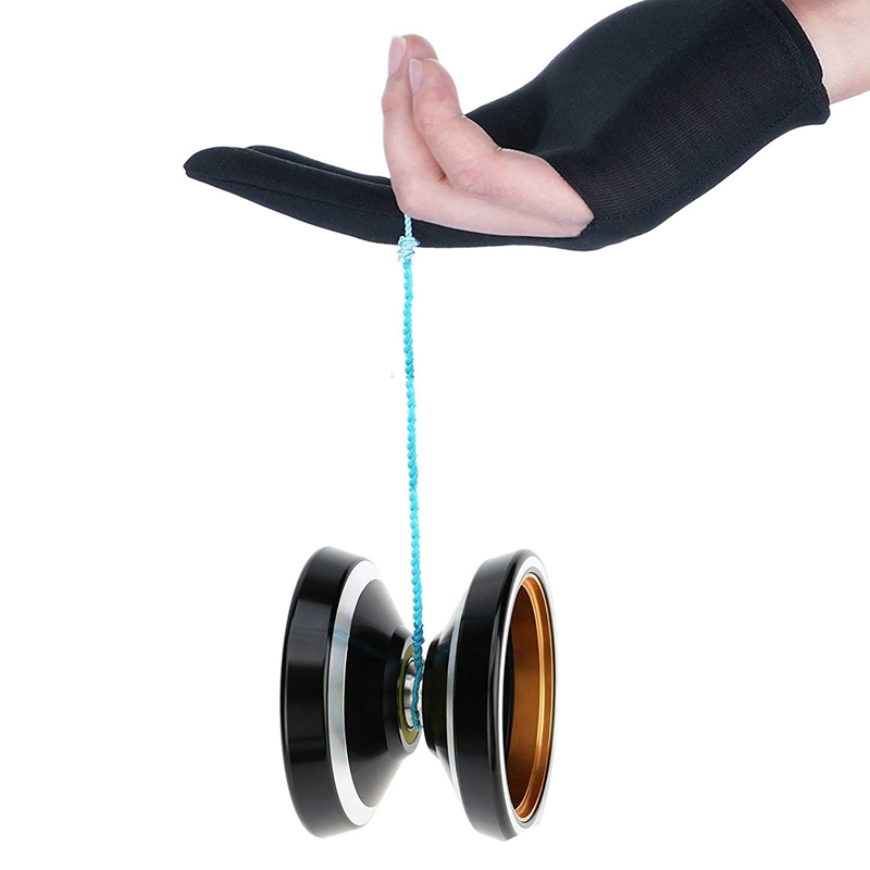 Yoyo intermedio + borsa Extra 5 della corda + di MAGICYOYO M001-B Non reattivo professionale di Yoyo, alluminio Yoyo della lega con l'anello del metallo