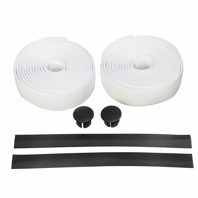 Cinta de manillar de bicicleta antideslizante y de absorción de choque Barra de manejo de ciclismo ultraligero cinta de Manillar de bicicleta de montaña suave: Blanco