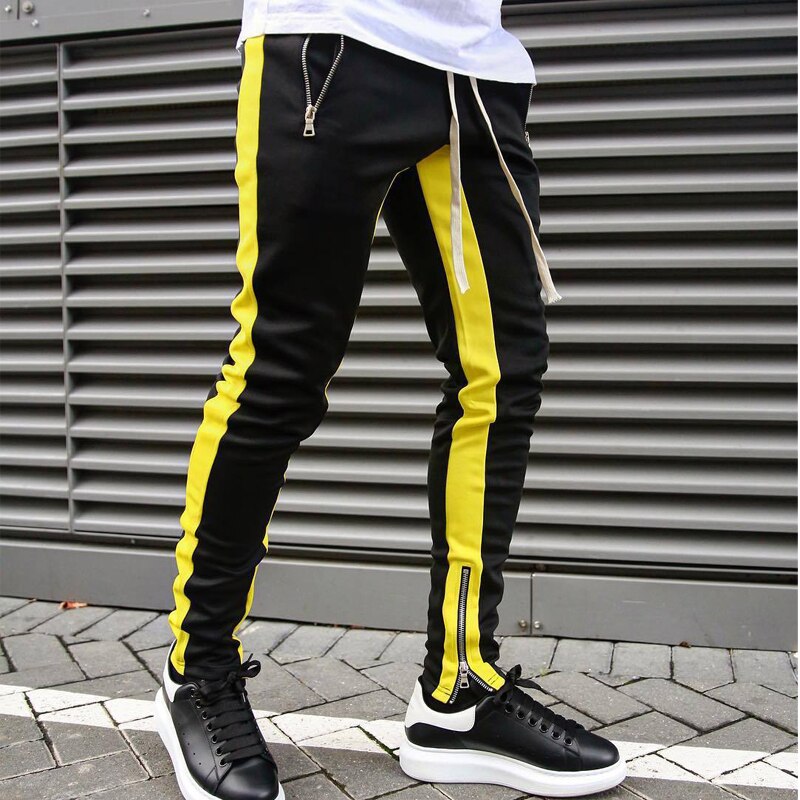 Track Broek Heren Skinny Broek Heren Joggers Joggingbroek Fitness Broek Voor Mannen Met Pocket Strip Broek Jogger Bodem