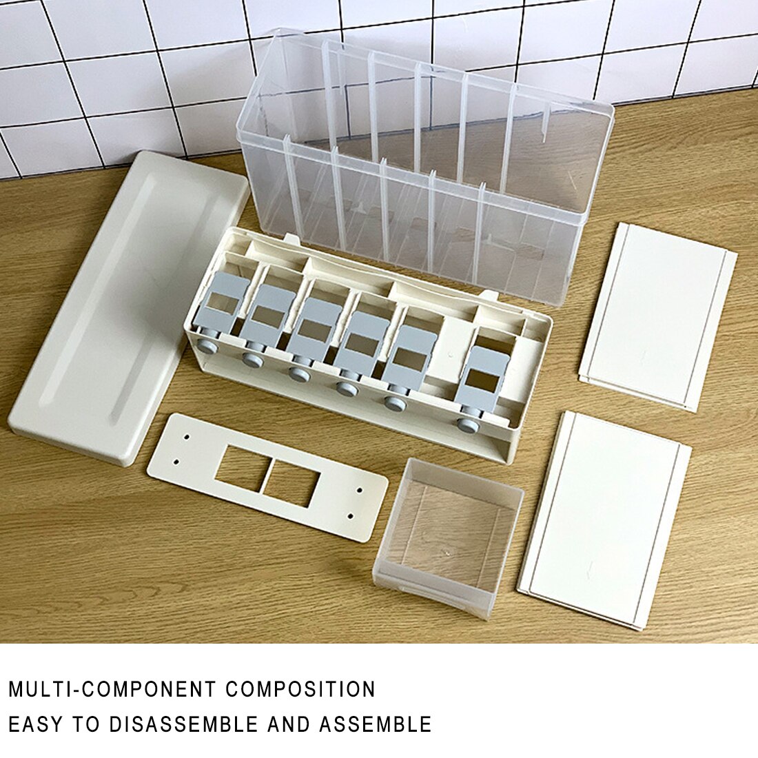 Kitchen Wall Mounted Cereal Dispenser Tank Kitchen Storage Box Grain Dry Food Grain Container Bean Seal Storage Tank