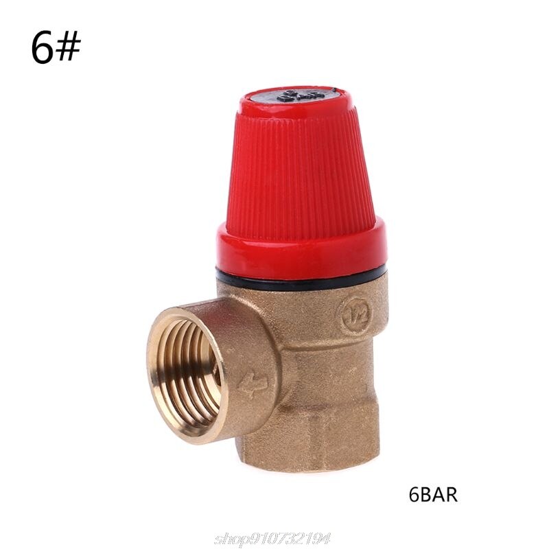 Brass Safety Valve Drain Relief Swithch For Solar Water Heater Double Inner Wire O30 20: 6 Bar / 6.7x2.5x2.5cm