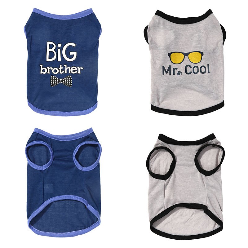 Comfortable Summer Dog Clothes Sleeveless Dog Shirt Thin Pet Vest Durable Cat T-shirt Small Medium Puppy Clothing Pet Supplies