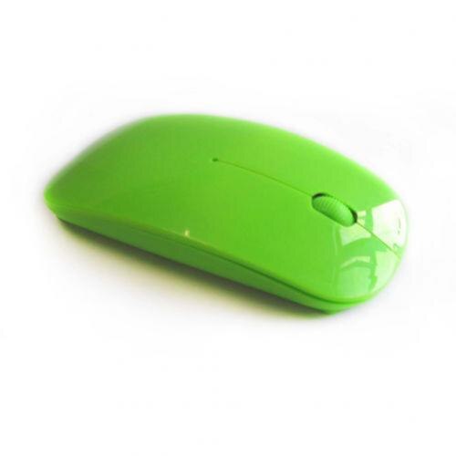 Universal USB Wireless mouse Adjustable Receiver Optical Computer Mouse 2.4GHz Battery Powered Ergonomic Mice For Laptop PC Mous: Green