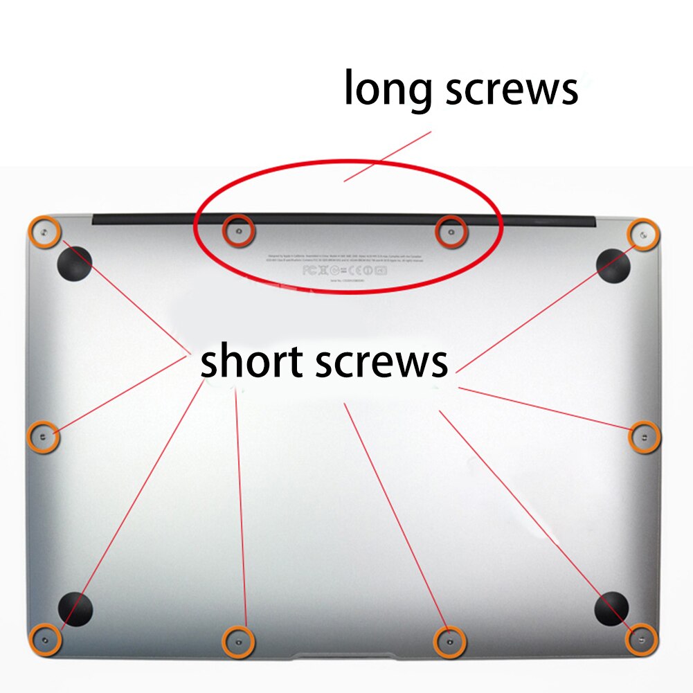 10pcs 13" 15" A1278 A1286 A1502 A1369 A1466 A1398 General Purpose Computer Case Cover Bottom Screw For Apple MacBook Pro