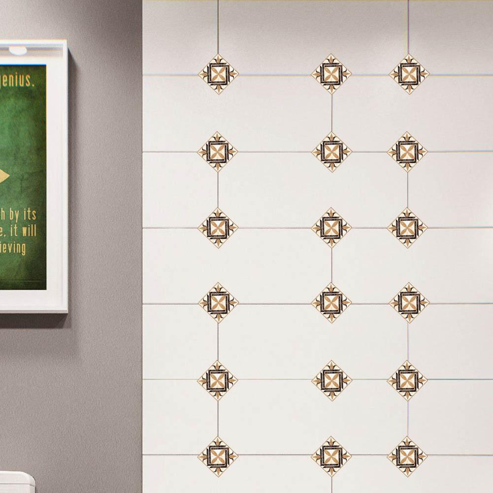 10pcs Self Adhesive Ceramic tile stickers Waterproof Wall Sticker Floor Tiles Diagonal Wall Stickers